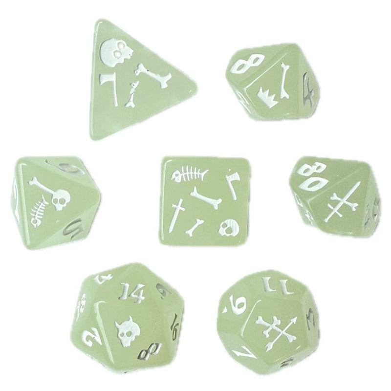 7-Set RPG Dice Gelatinous Cube (Glow)