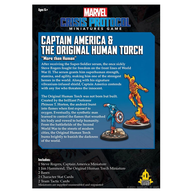 Marvel Crisis Protocol Captain American and the Original Human Torch