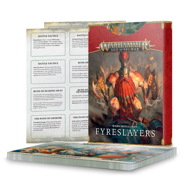 Warhammer Age of Sigmar Fyreslayers Warscroll Cards