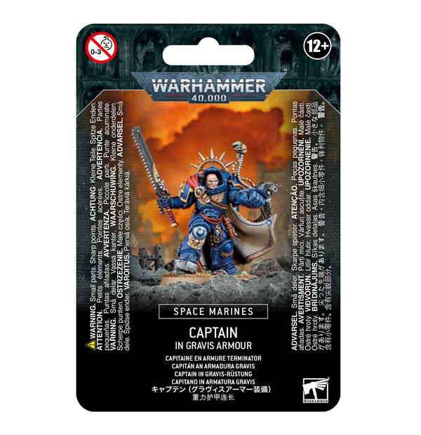 Warhammer 40K Space Marines Captain in Gravis Armour